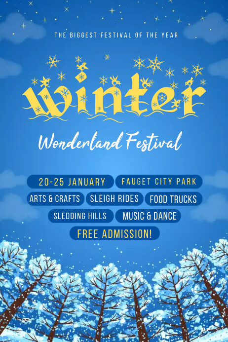 Winter Festival Poster Template | PosterMyWall