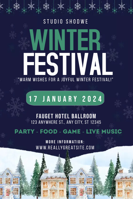 Winter Festival Poster Template | PosterMyWall