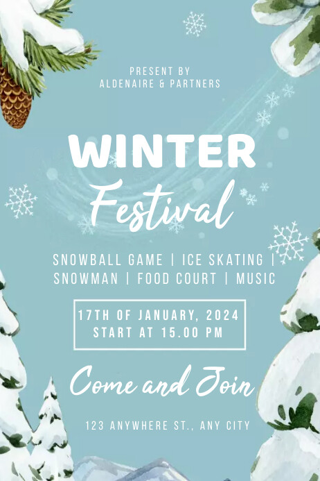 Winter Festival Poster Template | PosterMyWall