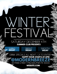 Winter Music Festival Flyer Design Template | PosterMyWall