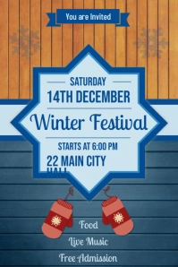 Winter Festival Poster Template