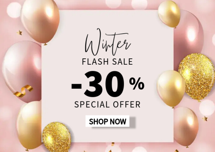 Winter Flash Sale A4 template