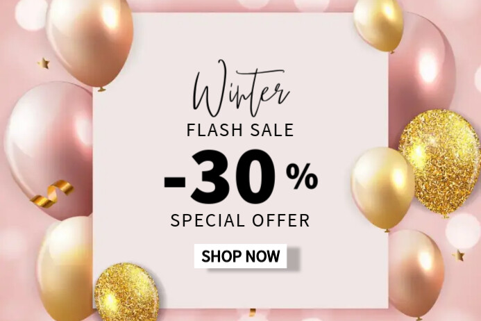 Winter Flash Sale Poster Affiche template