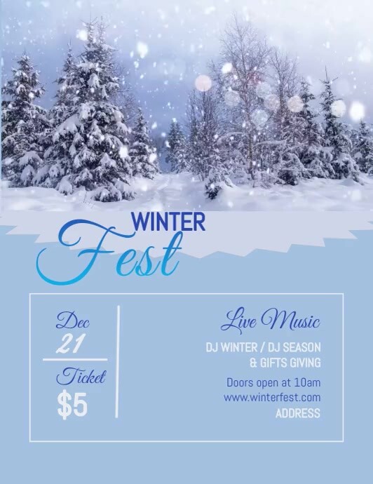 WINTER FLYER Volante (Carta US) template