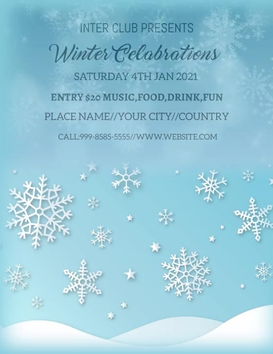 WINTER FLYER Template PosterMyWall