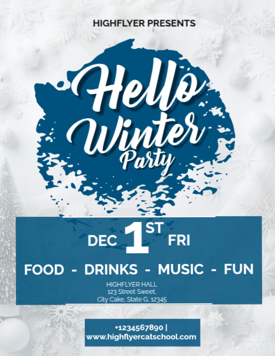 Winter Flyer Print Ready Flyer Design, Winter template