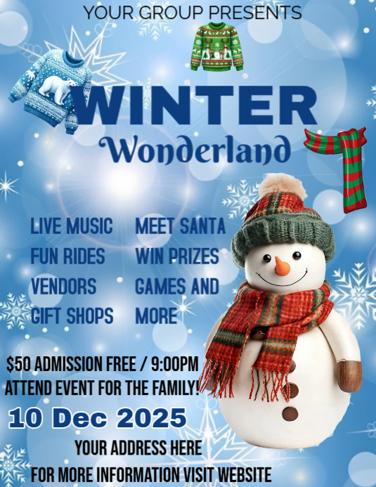 Plantilla de Winter flyer template | PosterMyWall