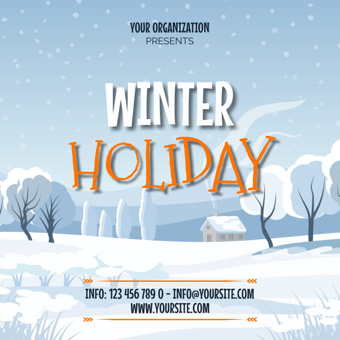 Winter Holiday Instagram Post Template | PosterMyWall