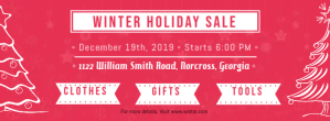 Winter Holiday Sale Facebook Cover Template