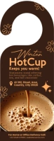 Winter Hot Beverage Stand Ad Template Door Hanger