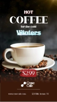 Winter Hot Coffee Instagram Story template