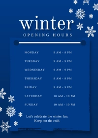 Winter Hours Template A6