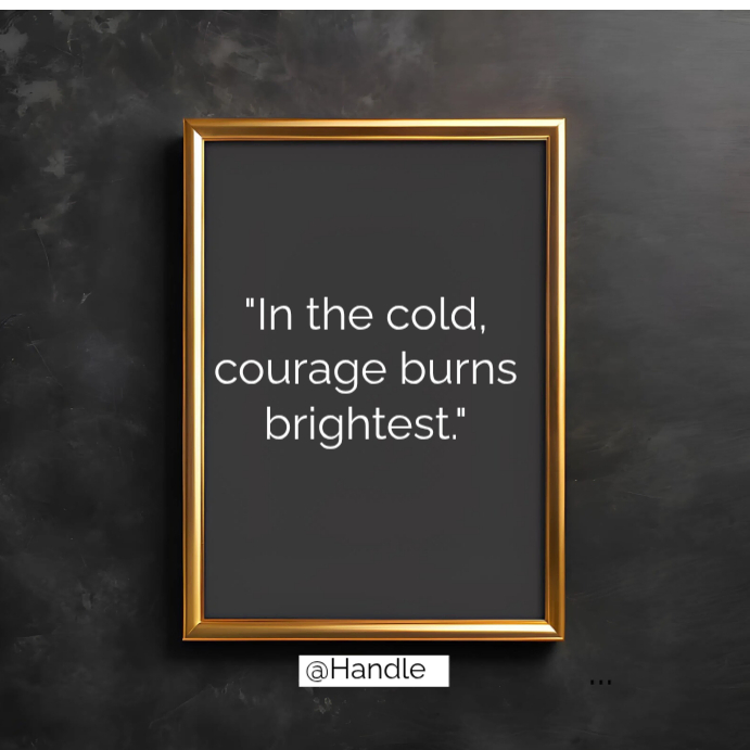 Winter inspirational quotes Instagram-bericht template