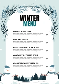 Winter Menu A4 template