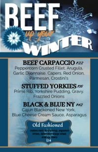 Winter Menu Half Page Wide template