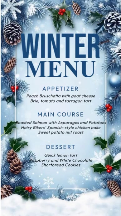 Modèle Winter Menu | PosterMyWall