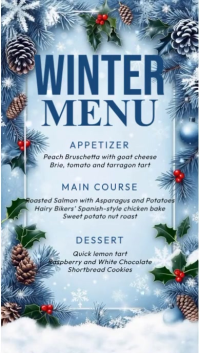 Winter Menu Instagram Reel template