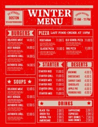 Winter Menu Flyer Template | PosterMyWall