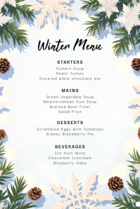 Winter Menu Template Poster