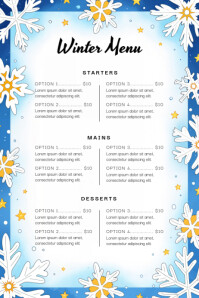 Winter Menu Pattern Winter Menu Template | PosterMyWall