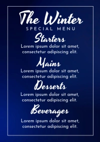 Winter Menu Templates A6