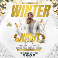 Winter Night Instagram Post template