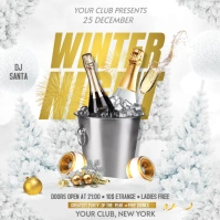 Winter Night Instagram Post template