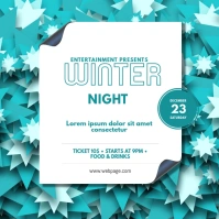 Winter Night Instagram Post template Square (1:1)