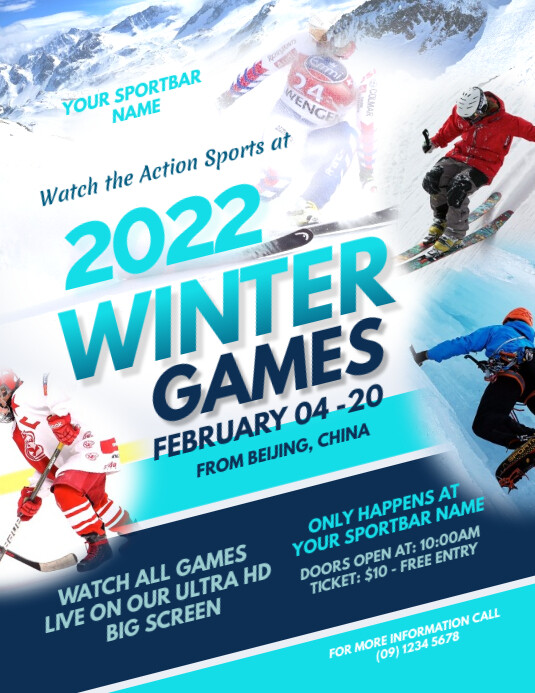 Winter Olympic Games Flyer Template PosterMyWall