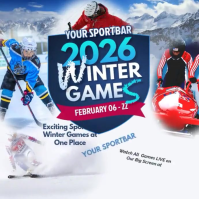 Winter Olympic Games Instagram Video Post Instagram-Beitrag template