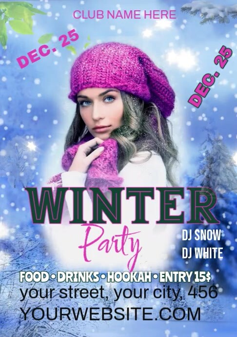 Winter Party Ads (1) A4 template