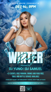 Winter Party Ads Digital Display (9:16) template