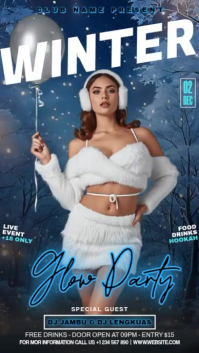 Winter Party Ads Digital Display (9:16) template