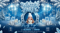 winter party Affichage numérique (16:9) template