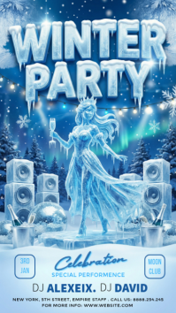 winter party Instagram Story template