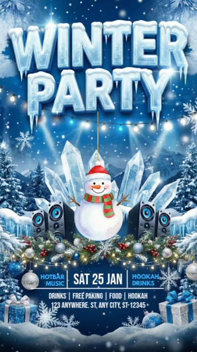 Winter Party Template | PosterMyWall