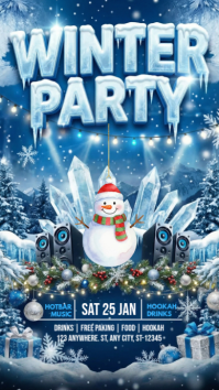 Winter Party Instagram Story template