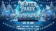 Winter party Digital Display (16:9) template