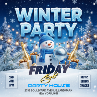 Winter Party Instagram Post template