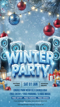 Winter Party Historia de Instagram template