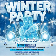 Winter Party Wpis na Instagrama template