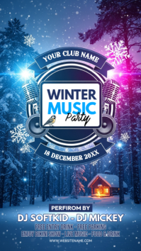 Winter Party Instagram Story template