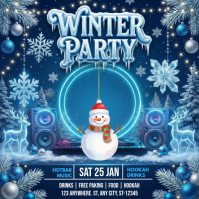 Winter Party Instagram Post template