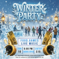 winter party Instagram Post template
