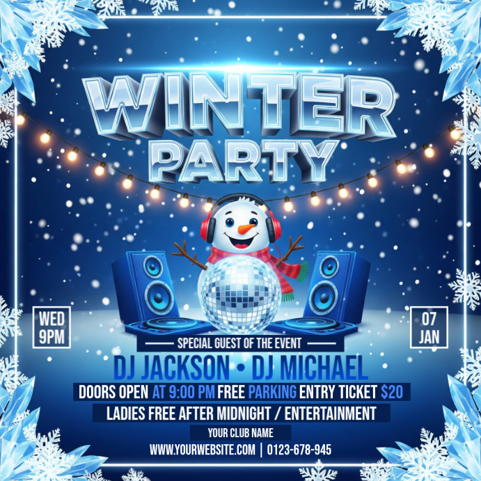 winter party Template | PosterMyWall
