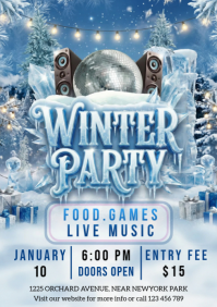 Winter Party A4 template