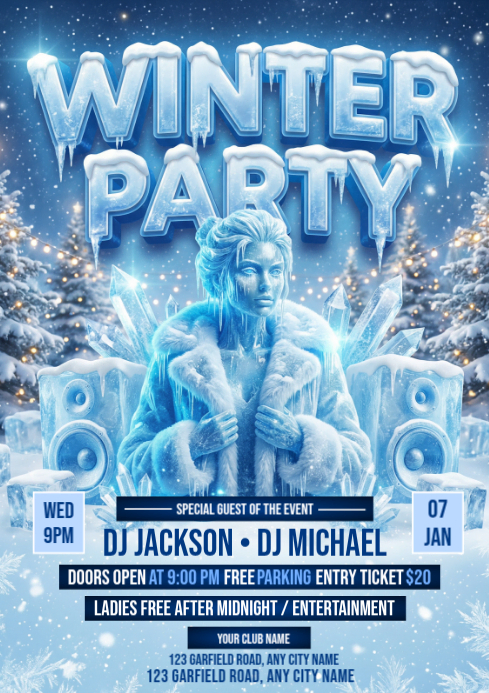 winter party Template | PosterMyWall