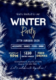 Winter Party A3 template