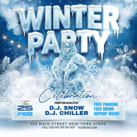 Winter Party Wpis na Instagrama template
