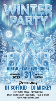 Winter Party Instagram Story template